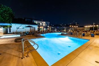 Pool view in night
